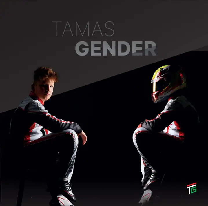 Tamas Gender Junior sits with his hands on his knees